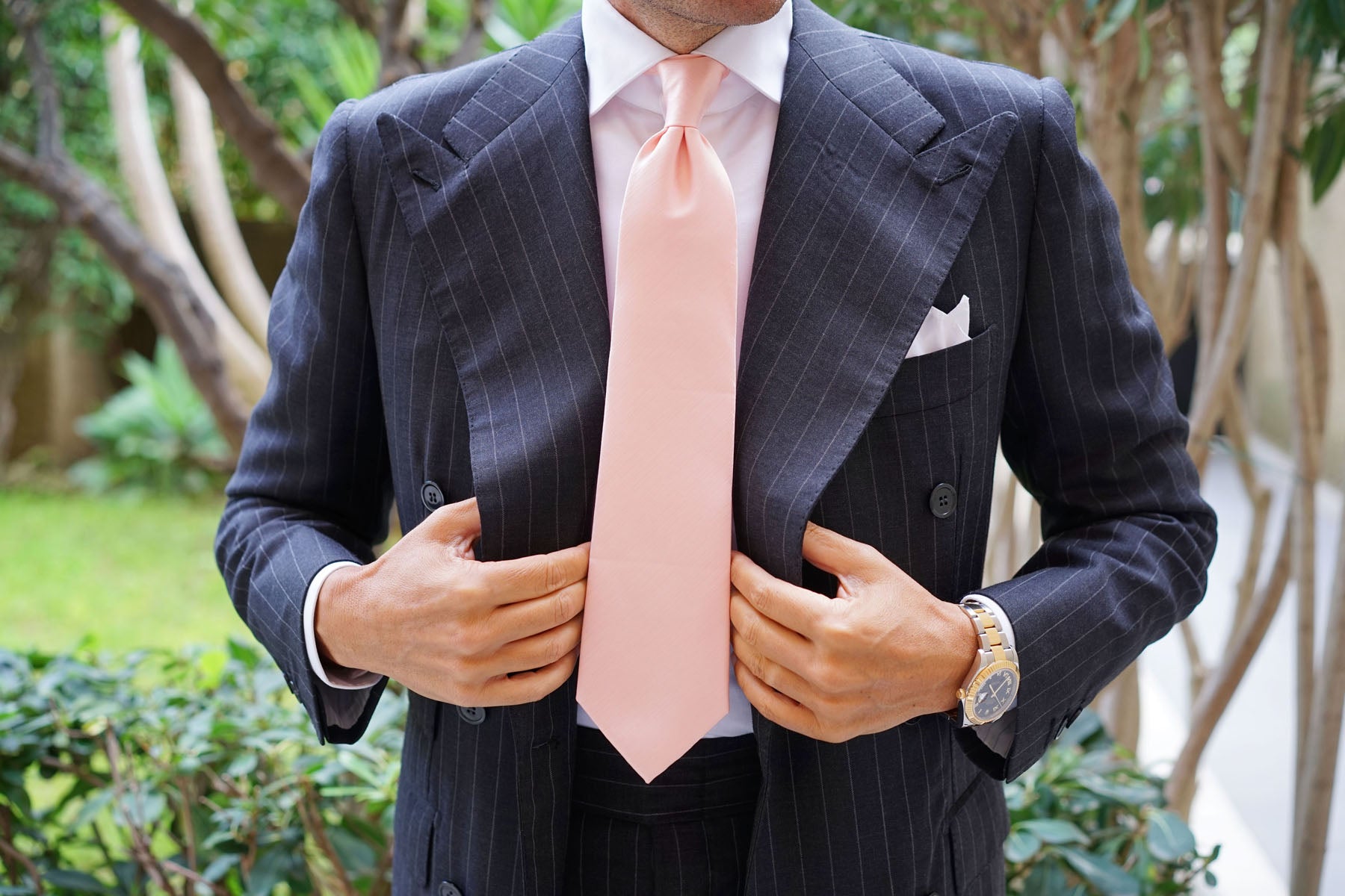 Peach Grain Necktie