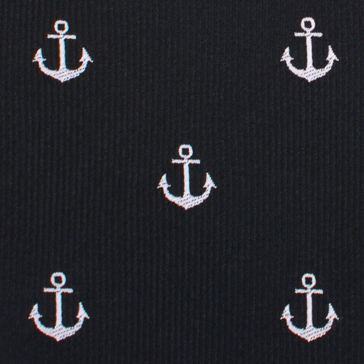 Black Anchor Pocket Square