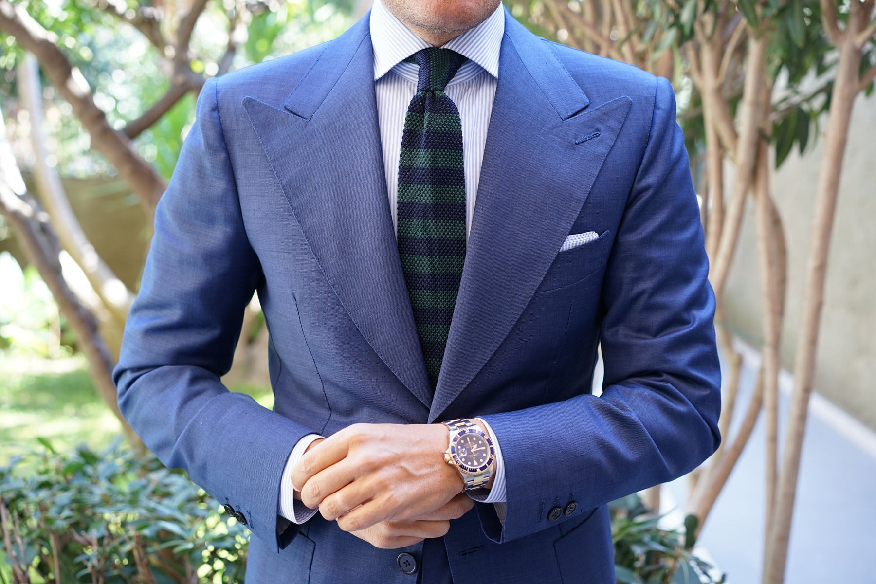 Prince of Darkness Green Knitted Tie