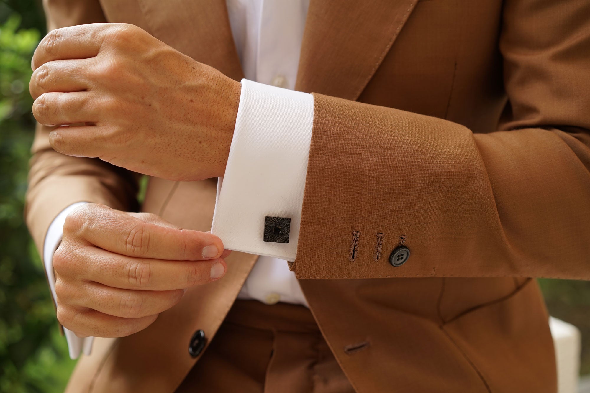 Mr Bond Black Cufflinks