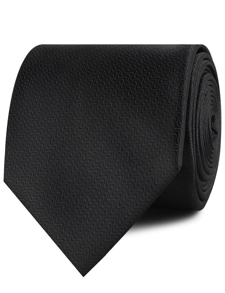 Black Midnight Rippling Sand Necktie