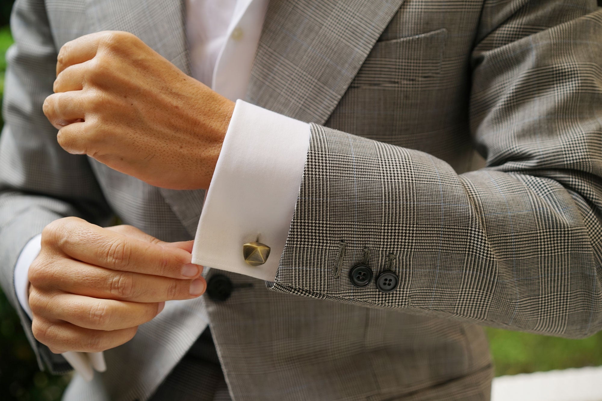 Great Khan Antique Brass Cufflinks