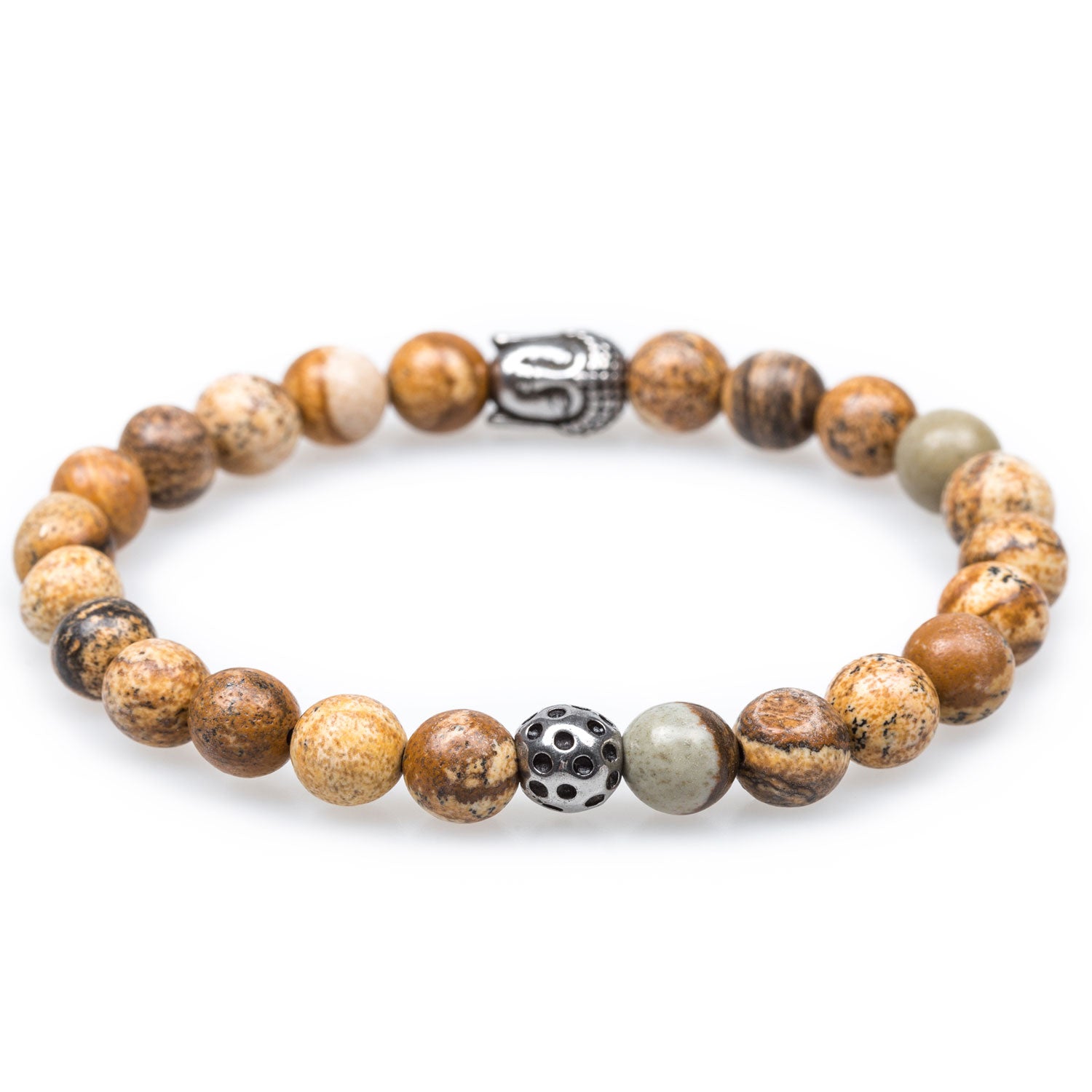 Mahayana Yellow Agate Buddha Bracelet