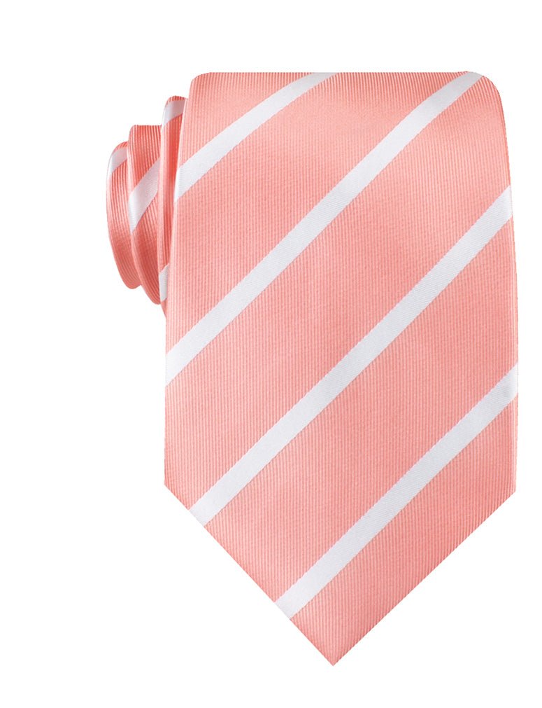 Peach Striped Necktie