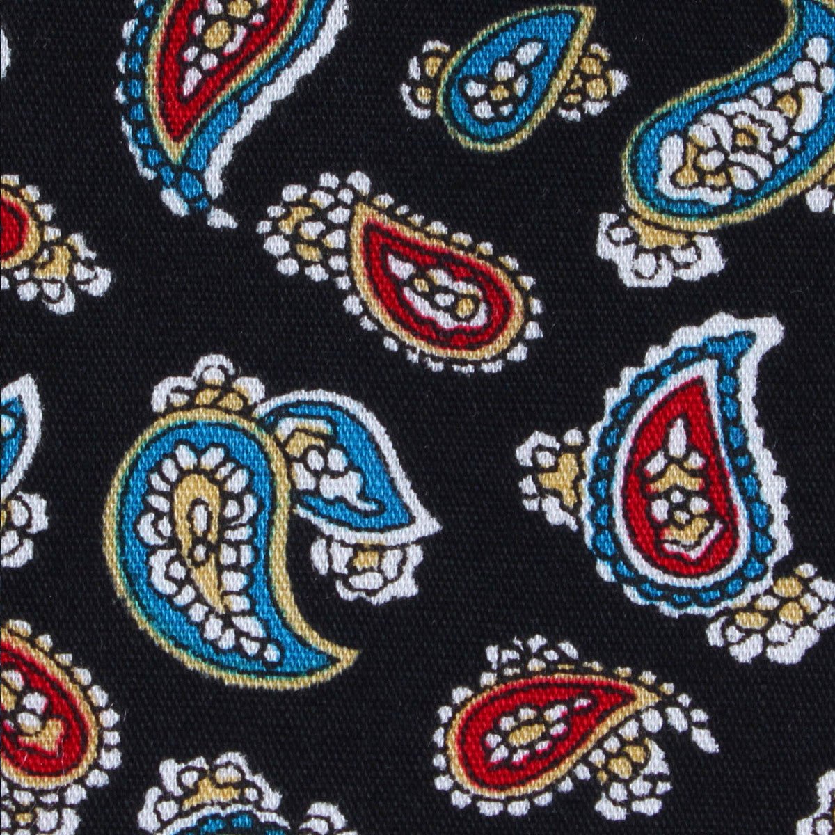 Black Twisted Teardrop Paisley Tie