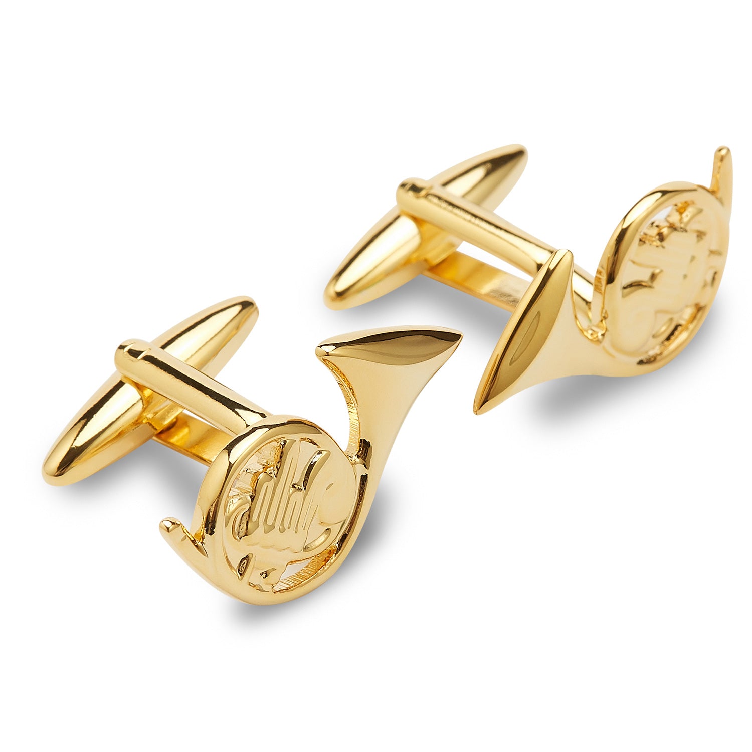 Jackie French Horn Gold Cufflinks