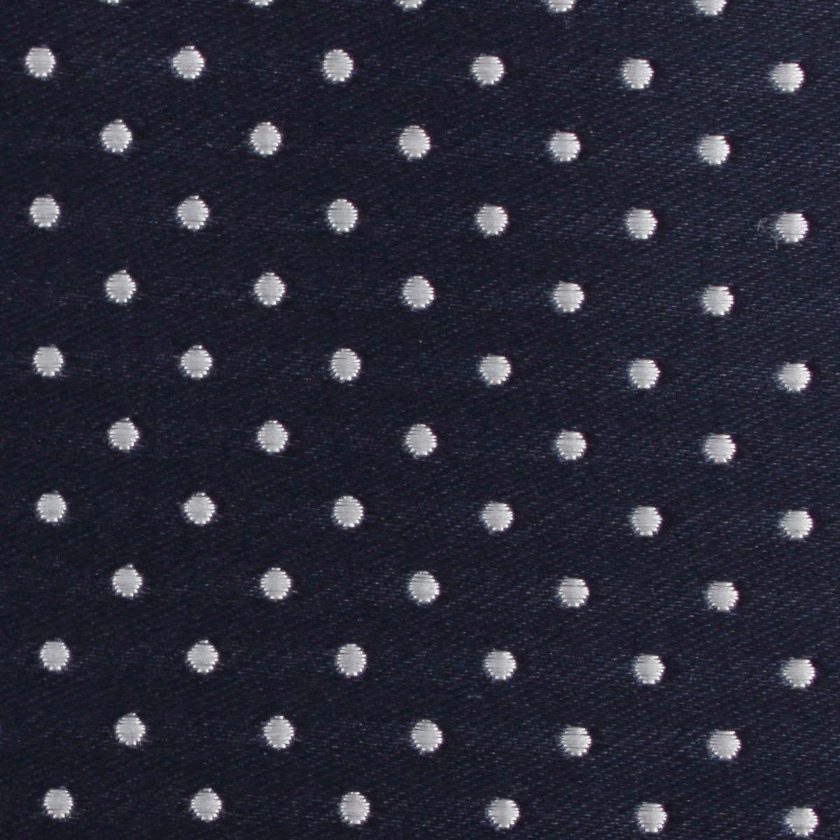 Midnight Blue Mini Pin Dots Self Bow Tie