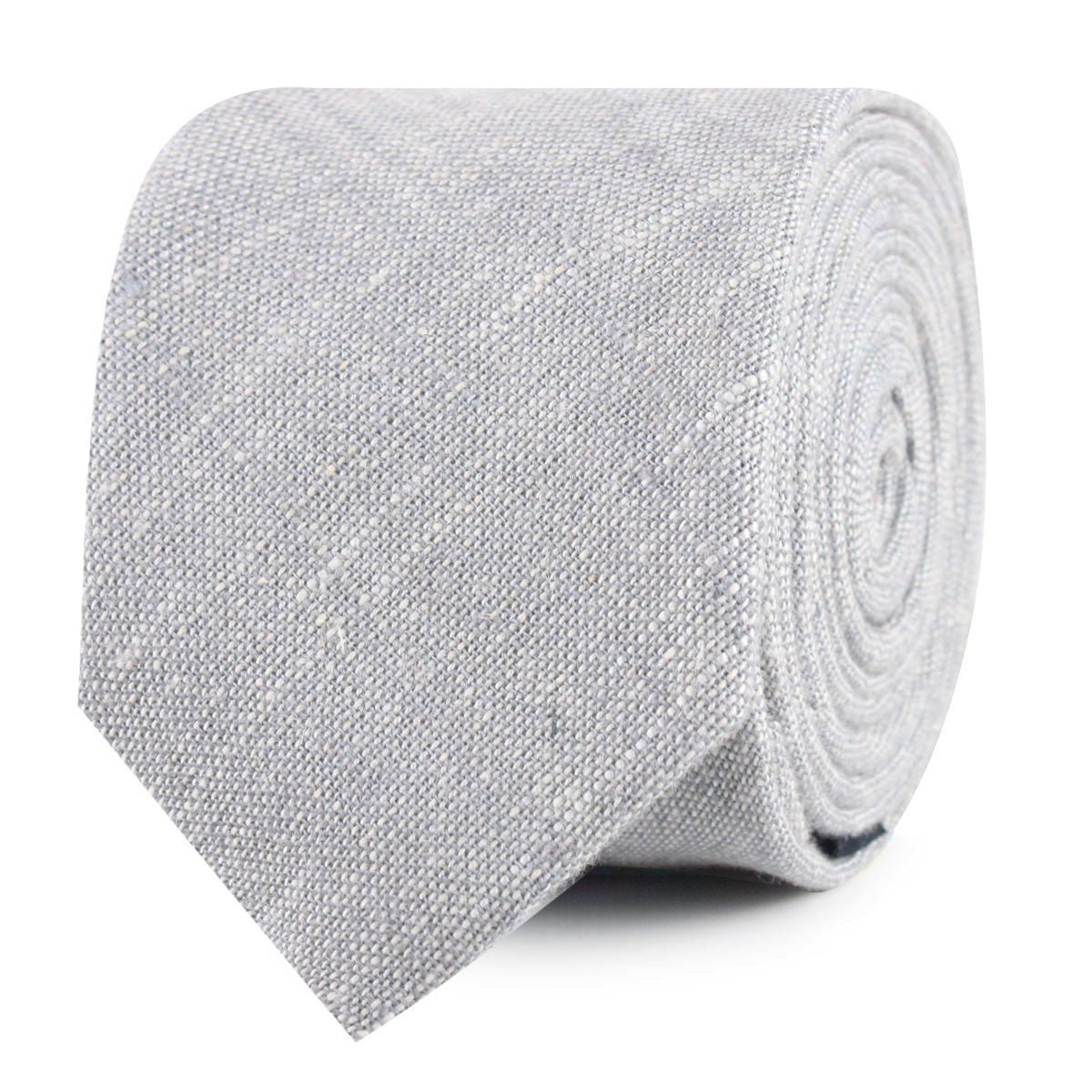 Grey Worm Slub Linen Skinny Tie