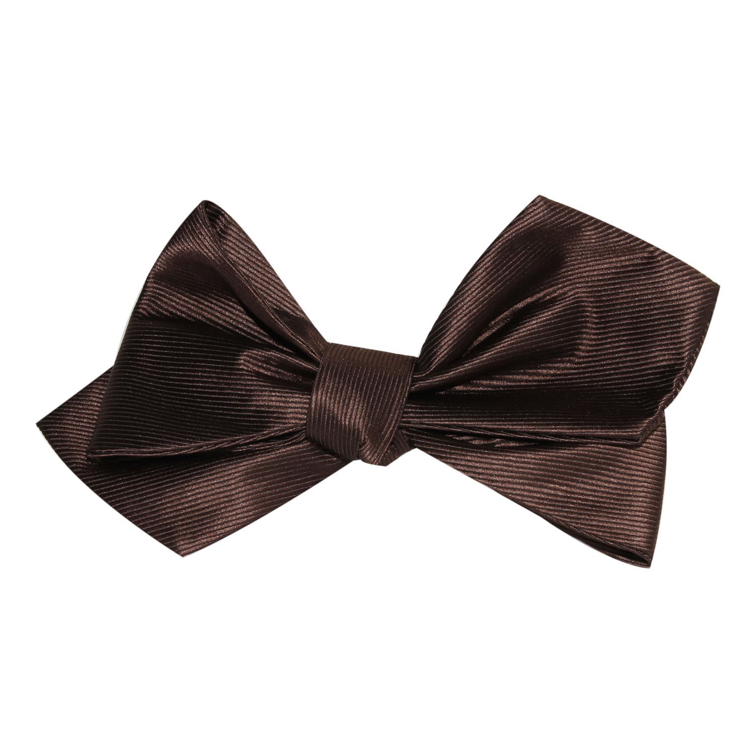 Dark Brown Self Tie Diamond Tip Bow Tie