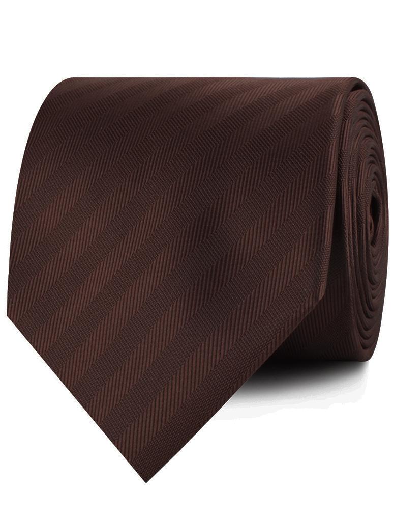 Cinnamon Brown Striped Necktie