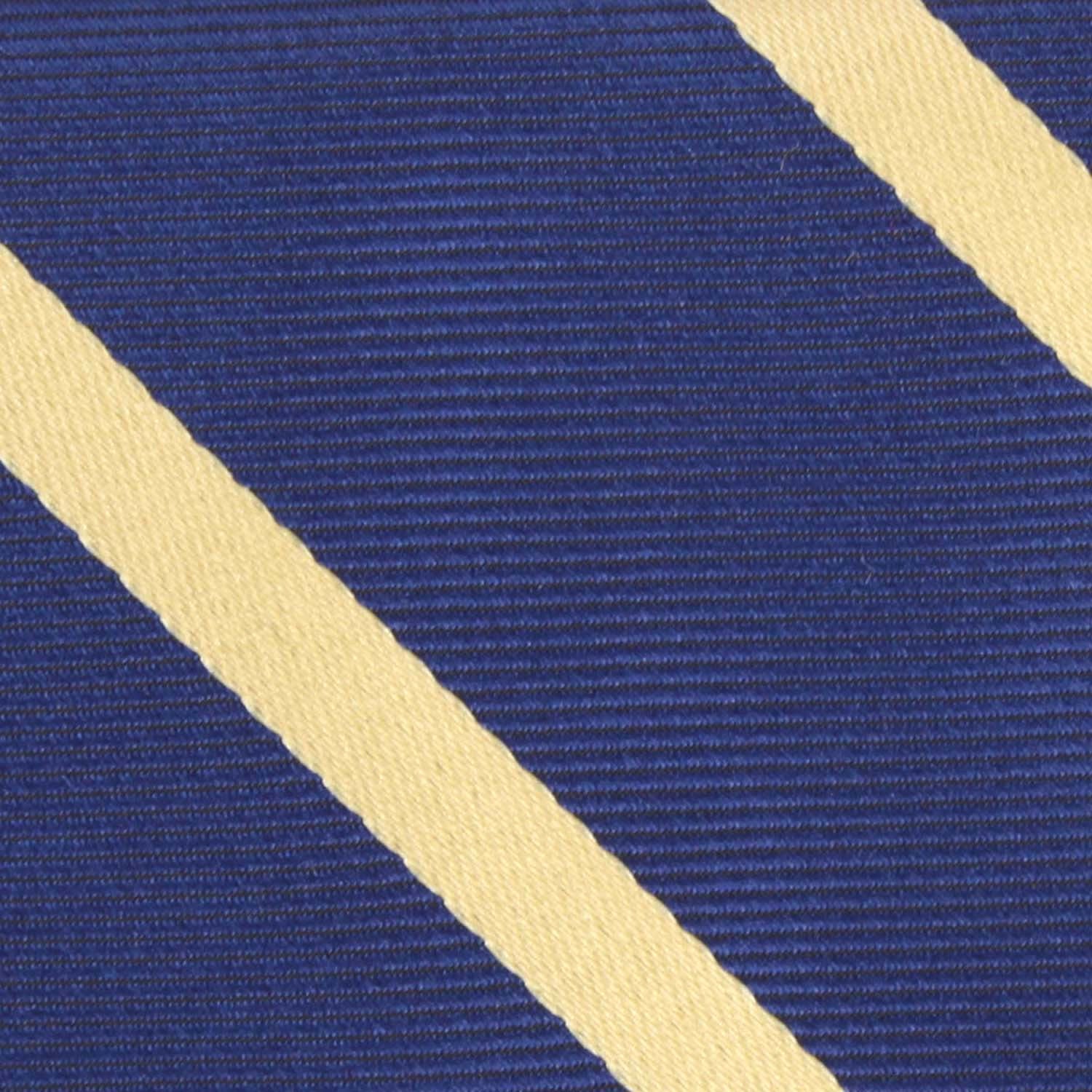 Navy Blue with Yellow Stripes Skinny Tie