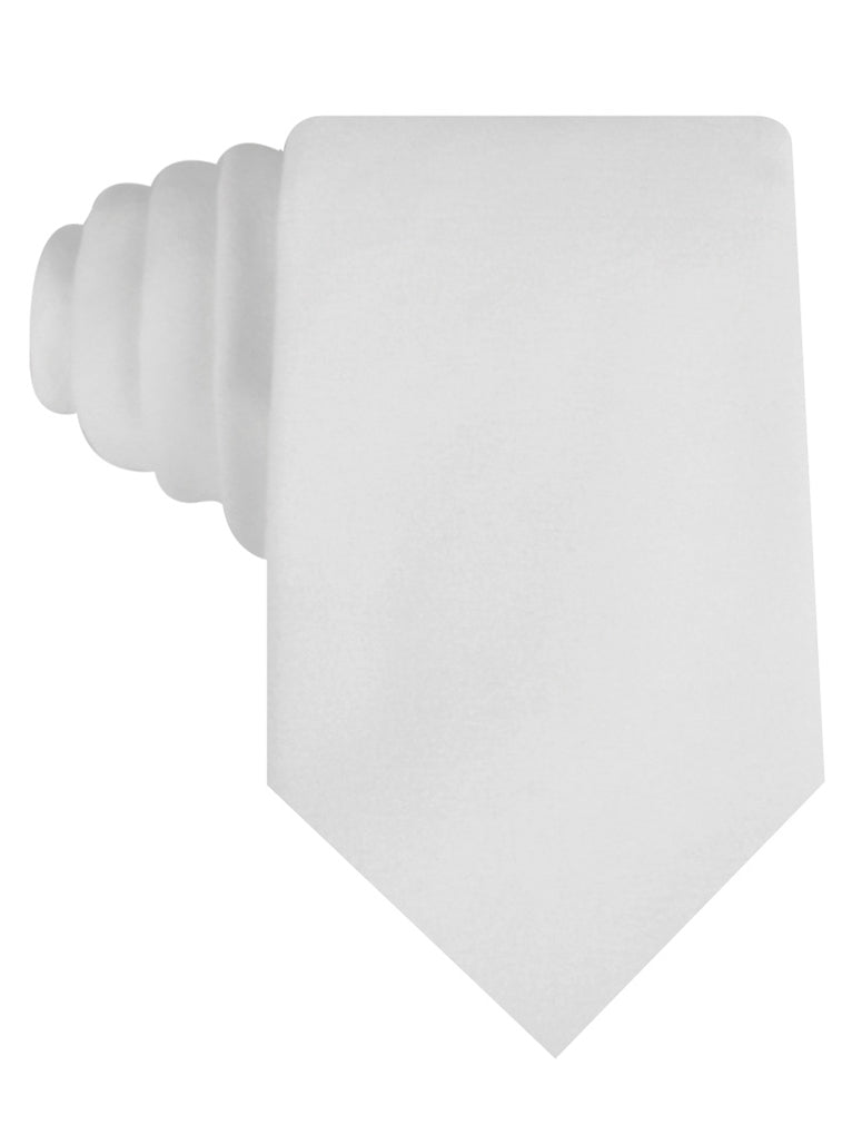 White Velvet Necktie