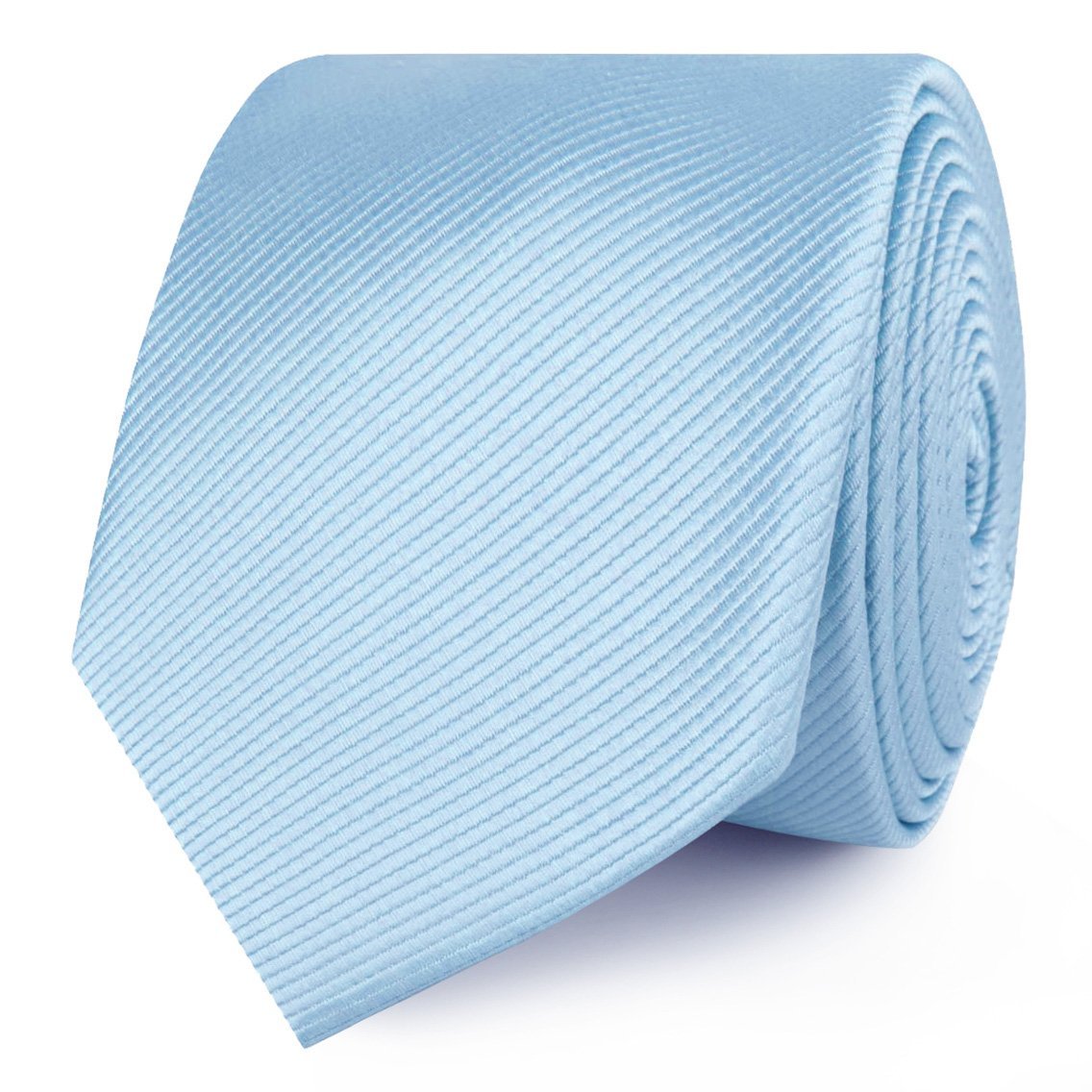 Capri Blue Twill Skinny Tie