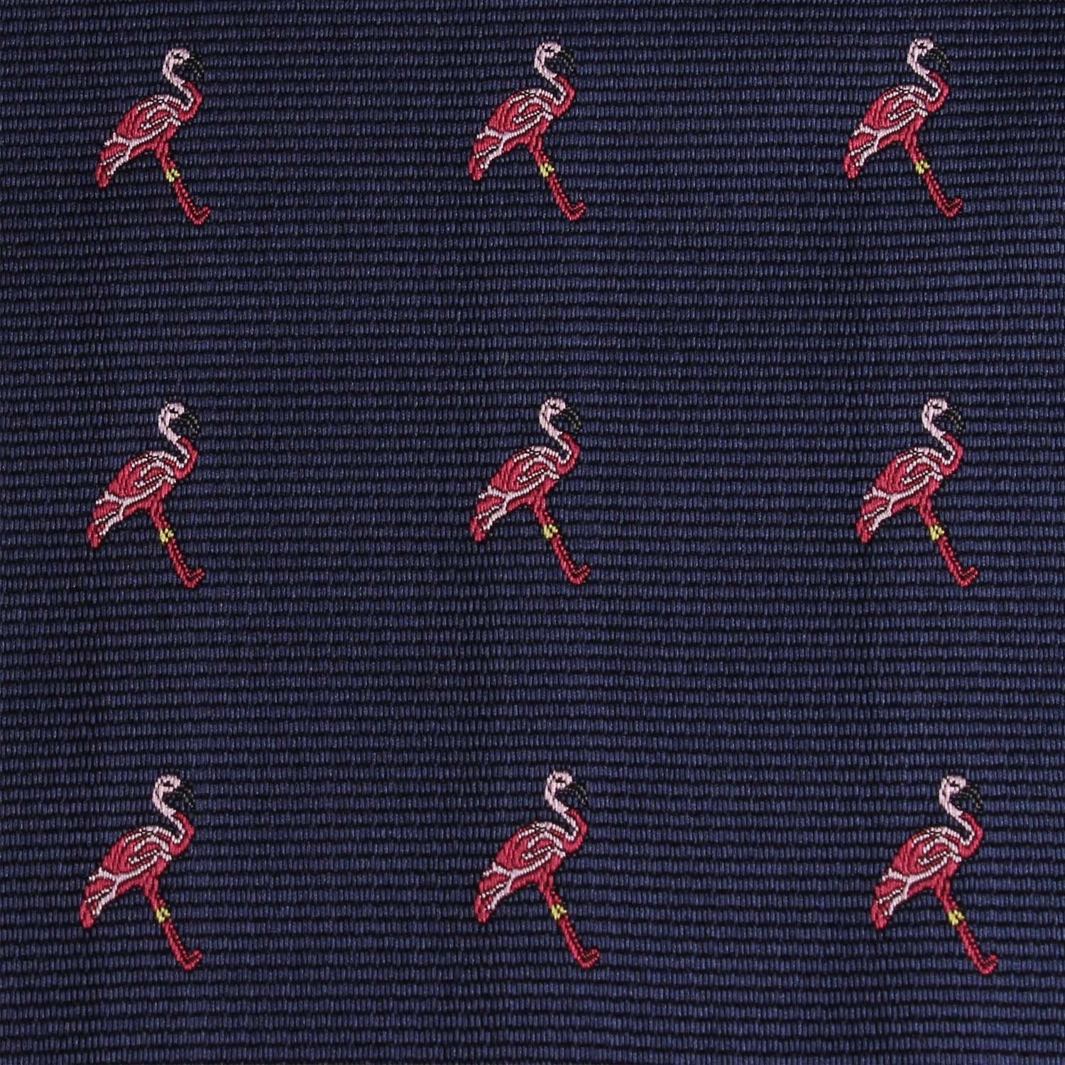 The Navy Blue Pink Flamingo Kids Diamond Bow Tie