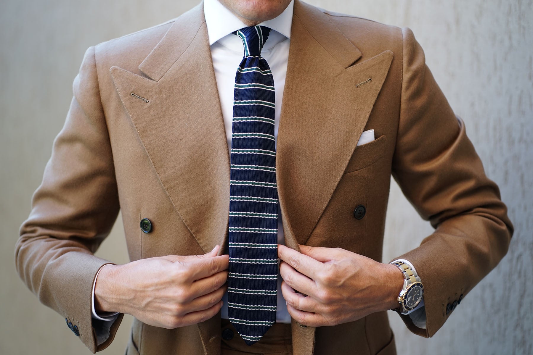 Viper Striped Knitted Tie