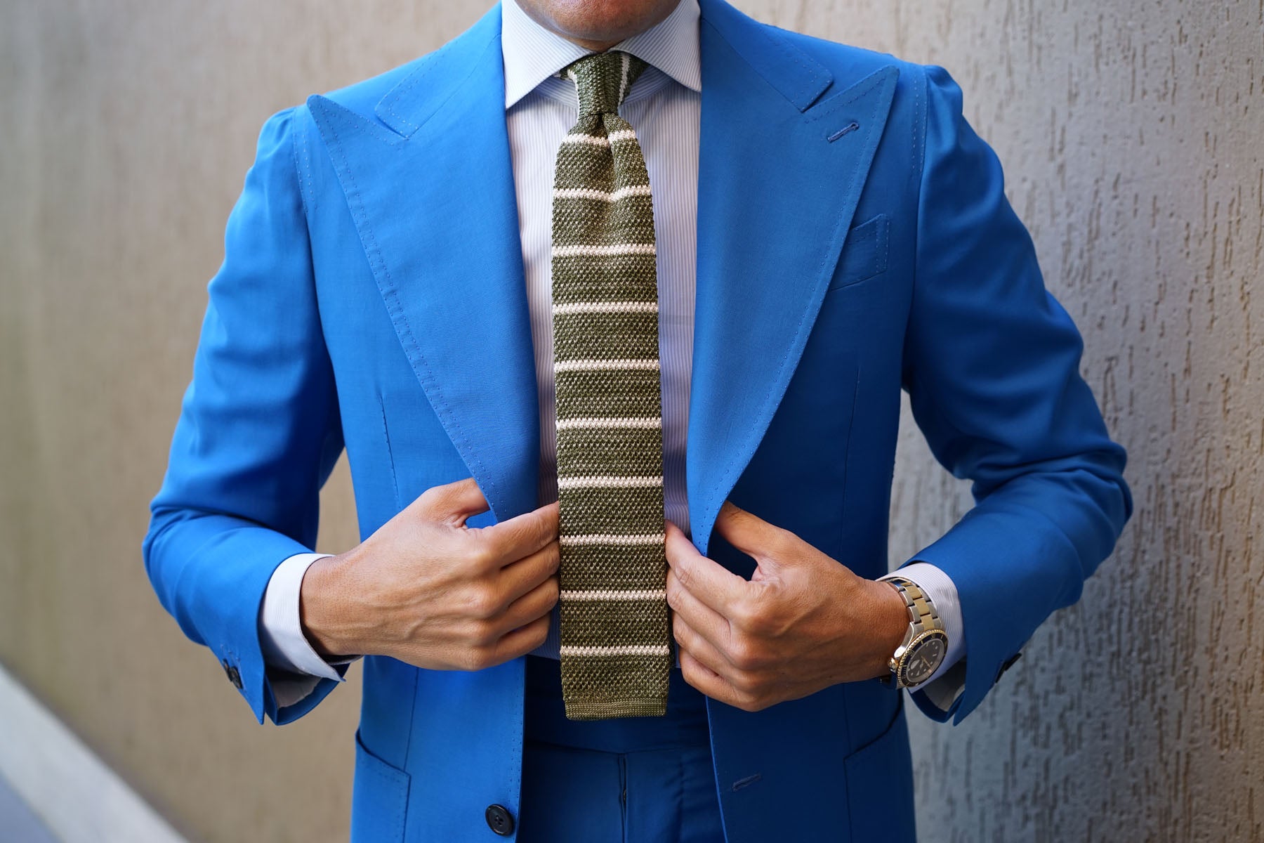 Clooney Striped Knitted Tie