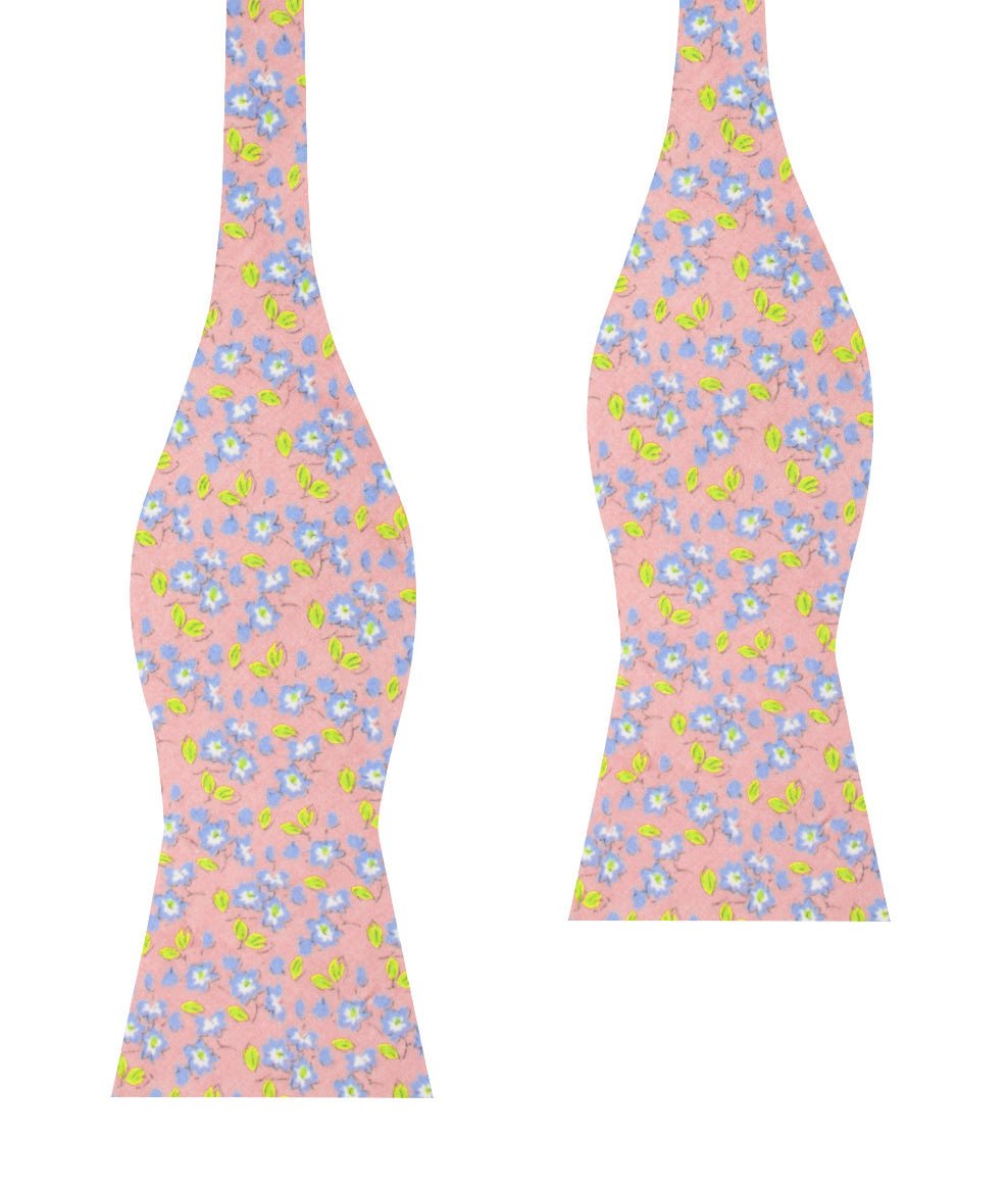 Isle of Skye Peach Floral Self Bow Tie