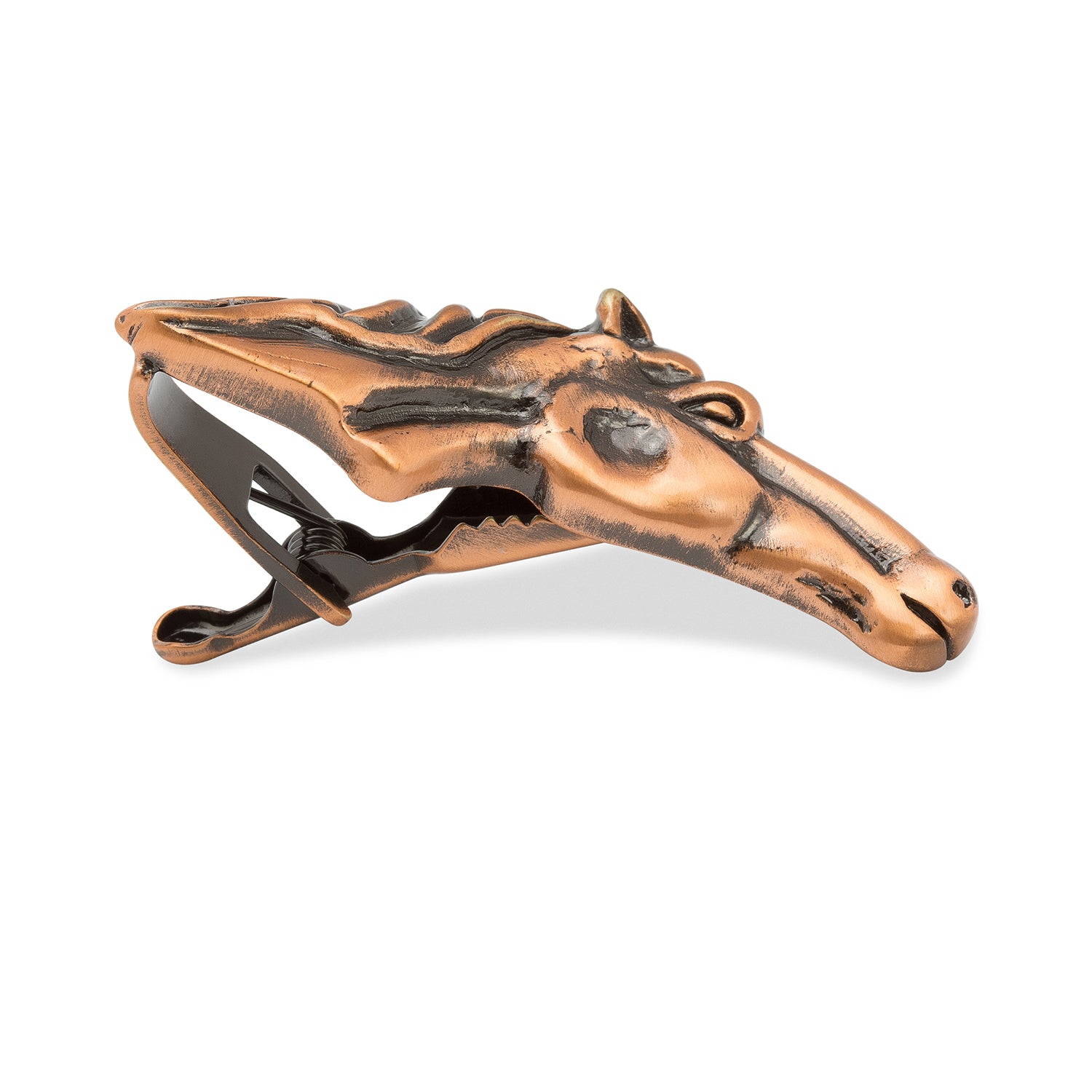 Racehorse Head Antique Copper Tie Bar