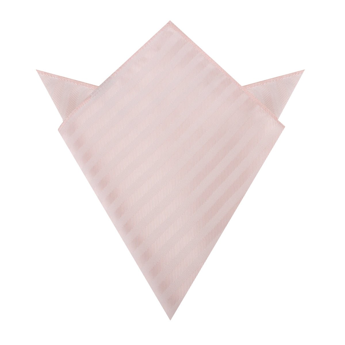 Flamenco Blush Pink Striped Pocket Square