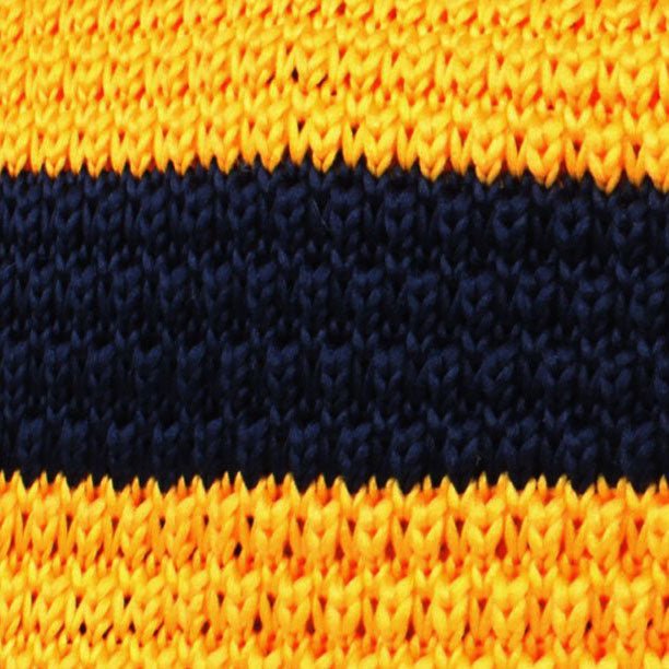 Pineapple Yellow Striped Knitted Tie