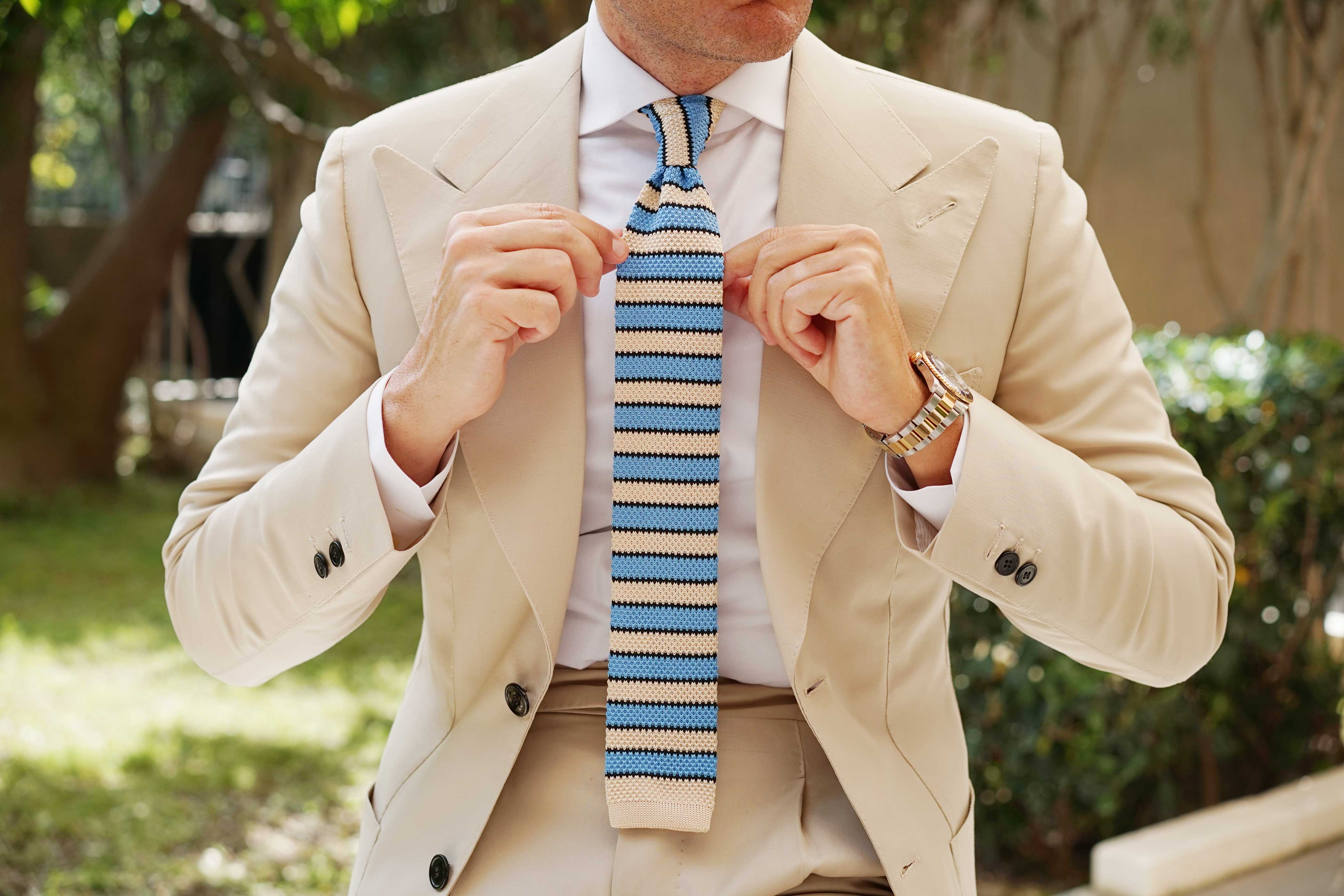 Cicero Blue Knitted Tie