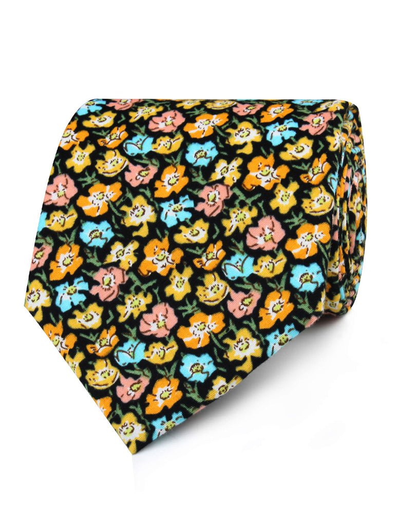 Huelva Yellow Floral Necktie