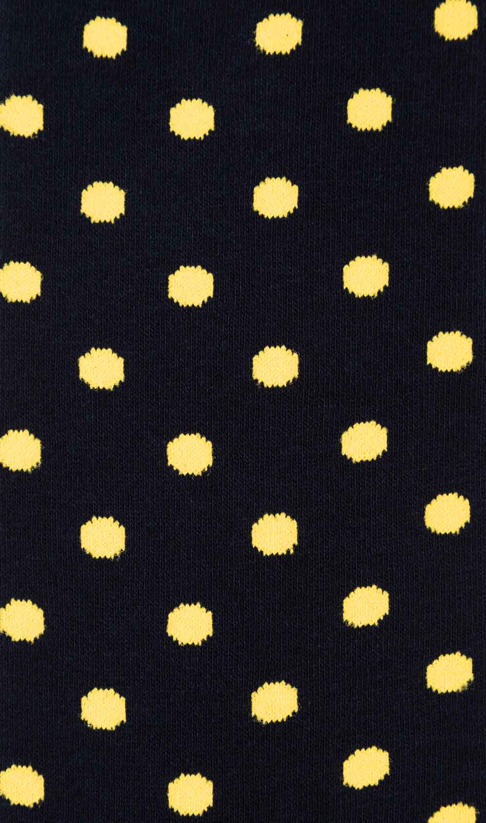 Midnight Blue on Yellow Dot Socks