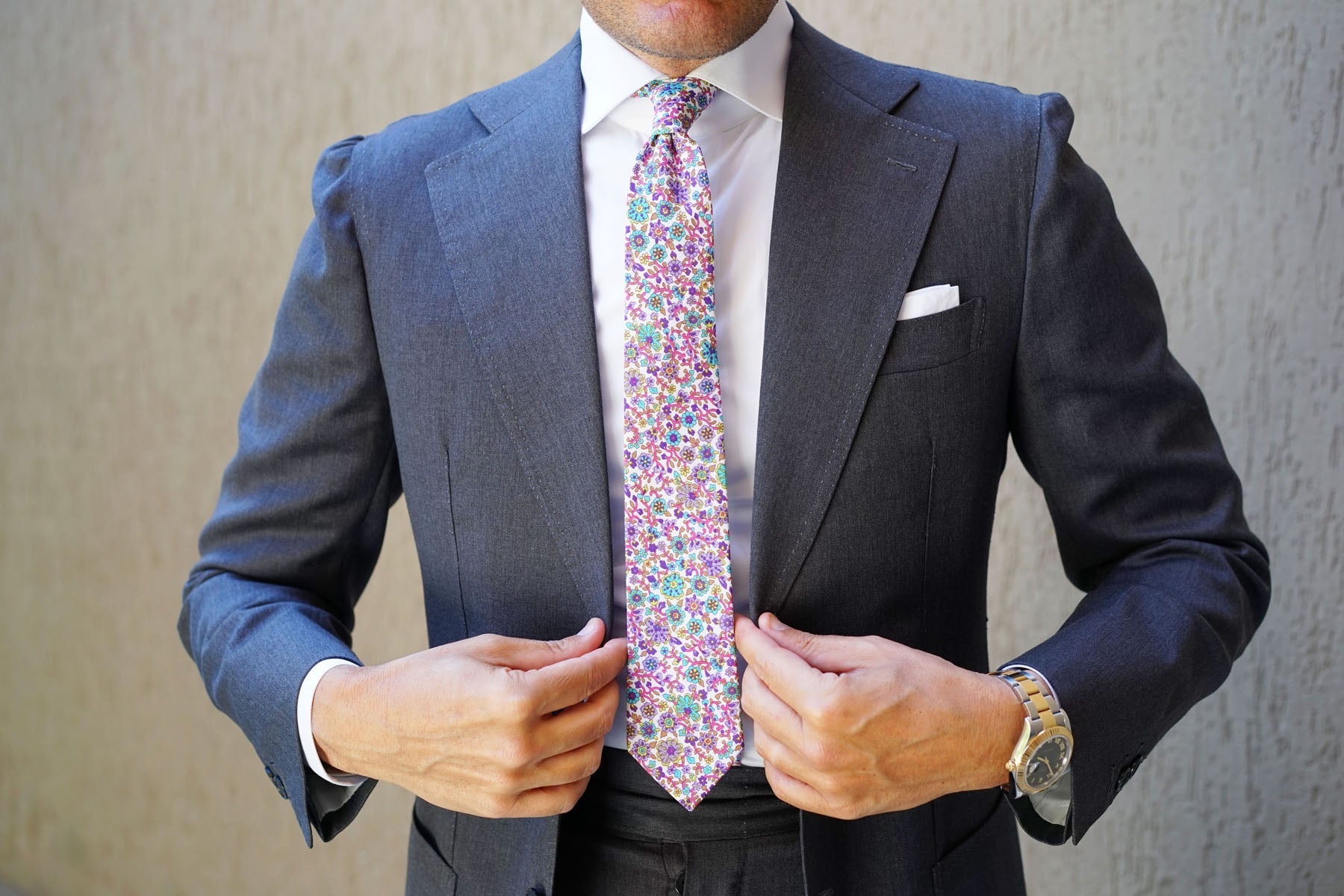 Sant Apollinare Floral Skinny Tie