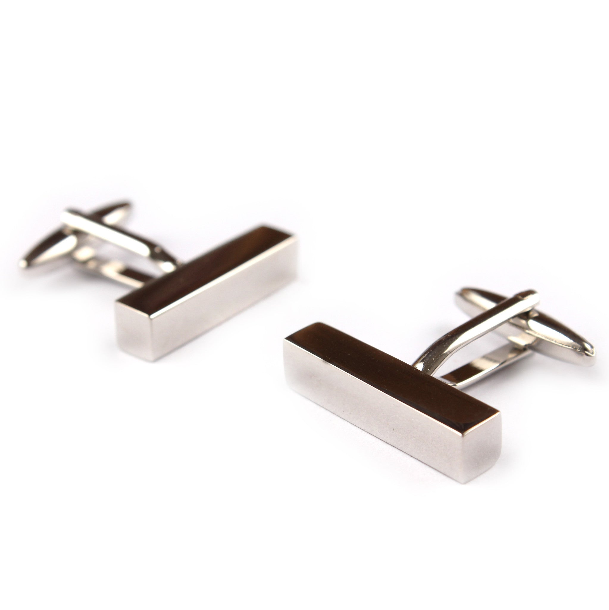 Silver Cuboid Cufflinks