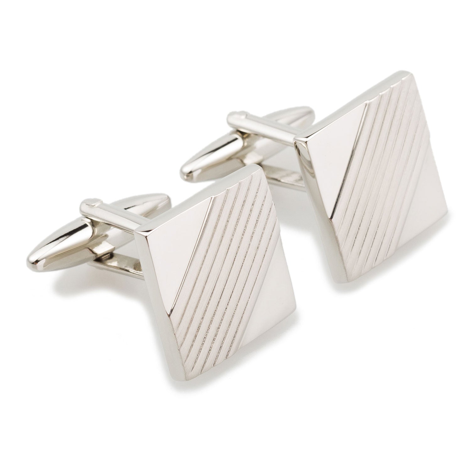 Charles de Gaulle Silver Square Cufflinks