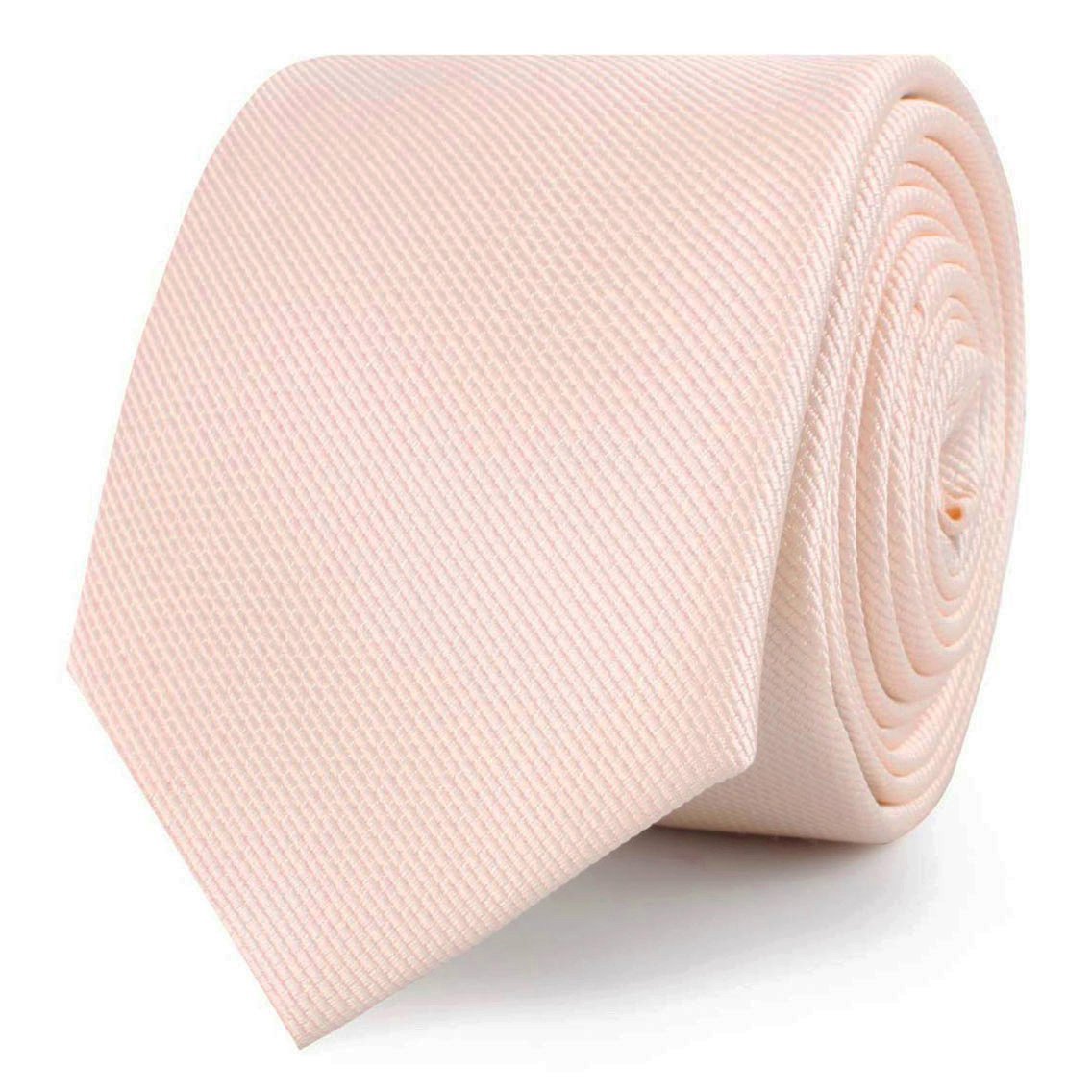 Misty Rose Pink Weave Skinny Tie