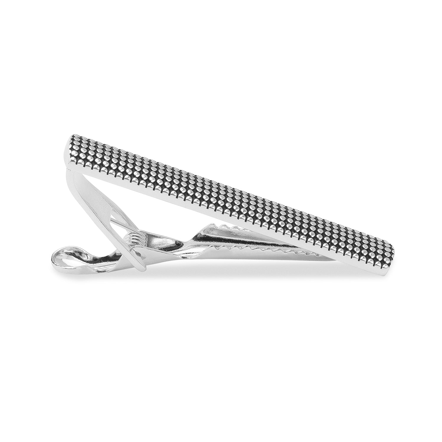 Silver Stippled Tie Bar