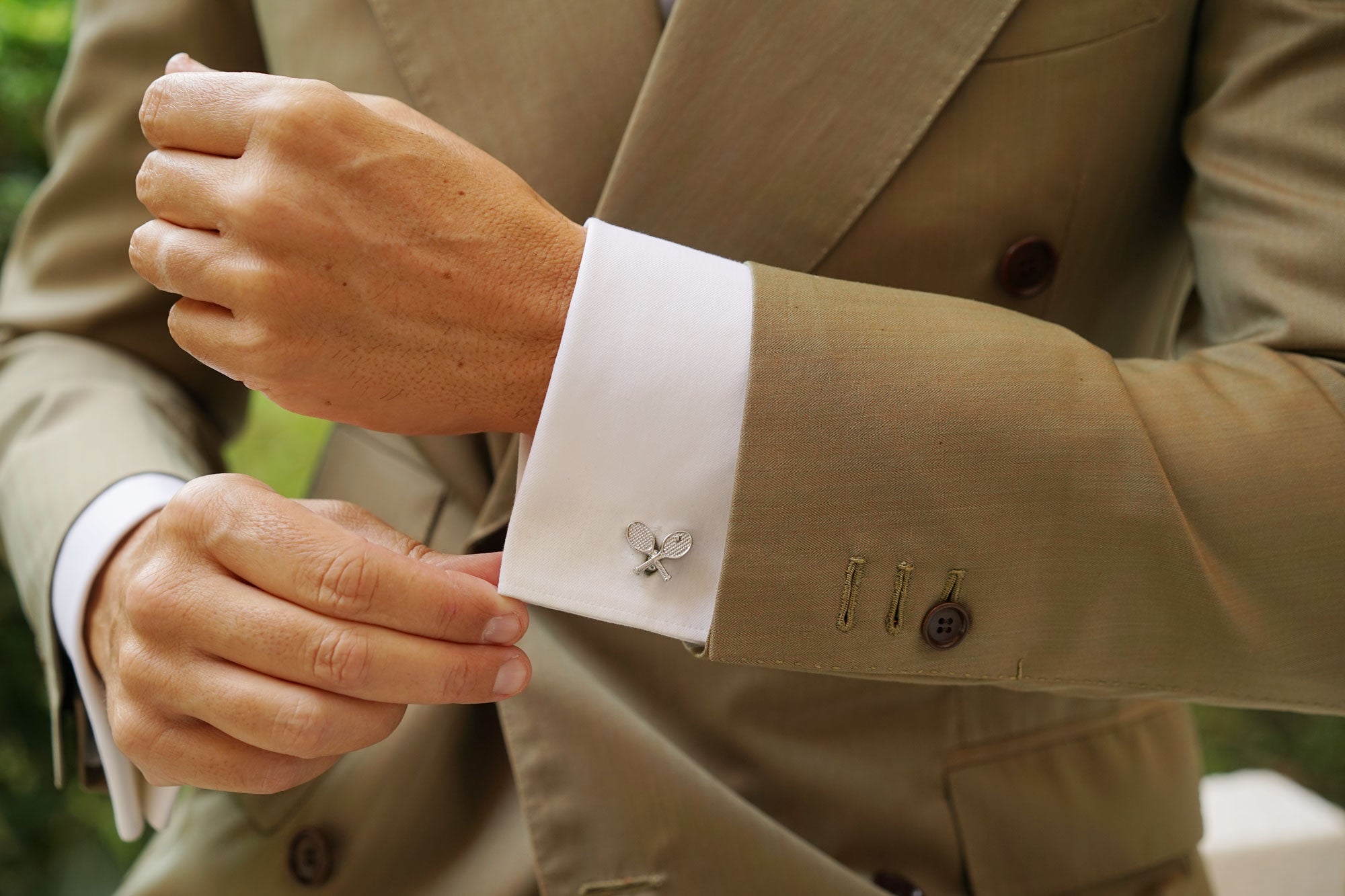 Tennis Racquet Cufflinks