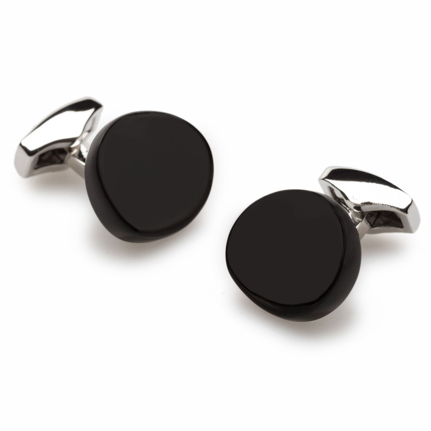 Cauldron Matte Black Stone Cufflinks