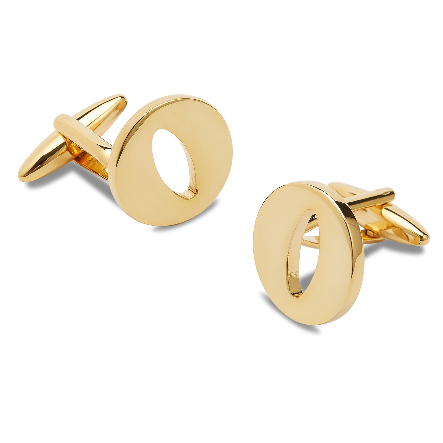 Letter O Gold Cufflinks