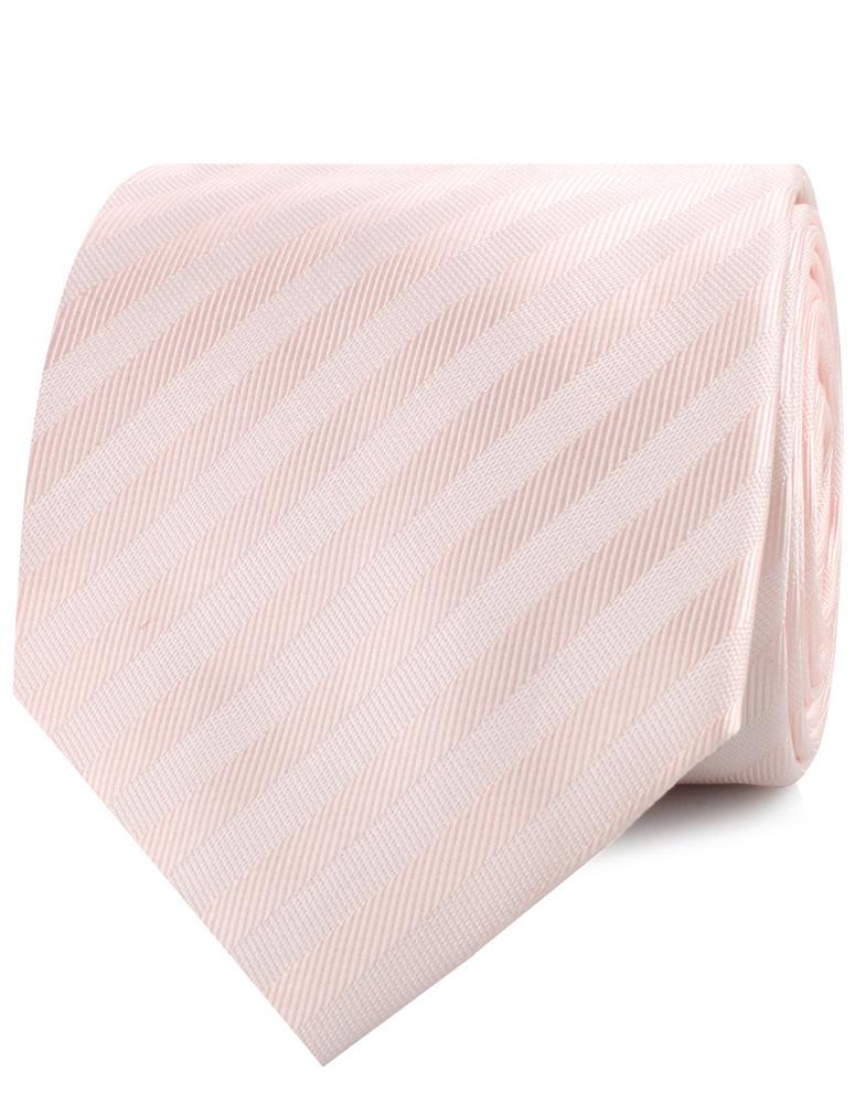 Flamenco Blush Pink Striped Necktie