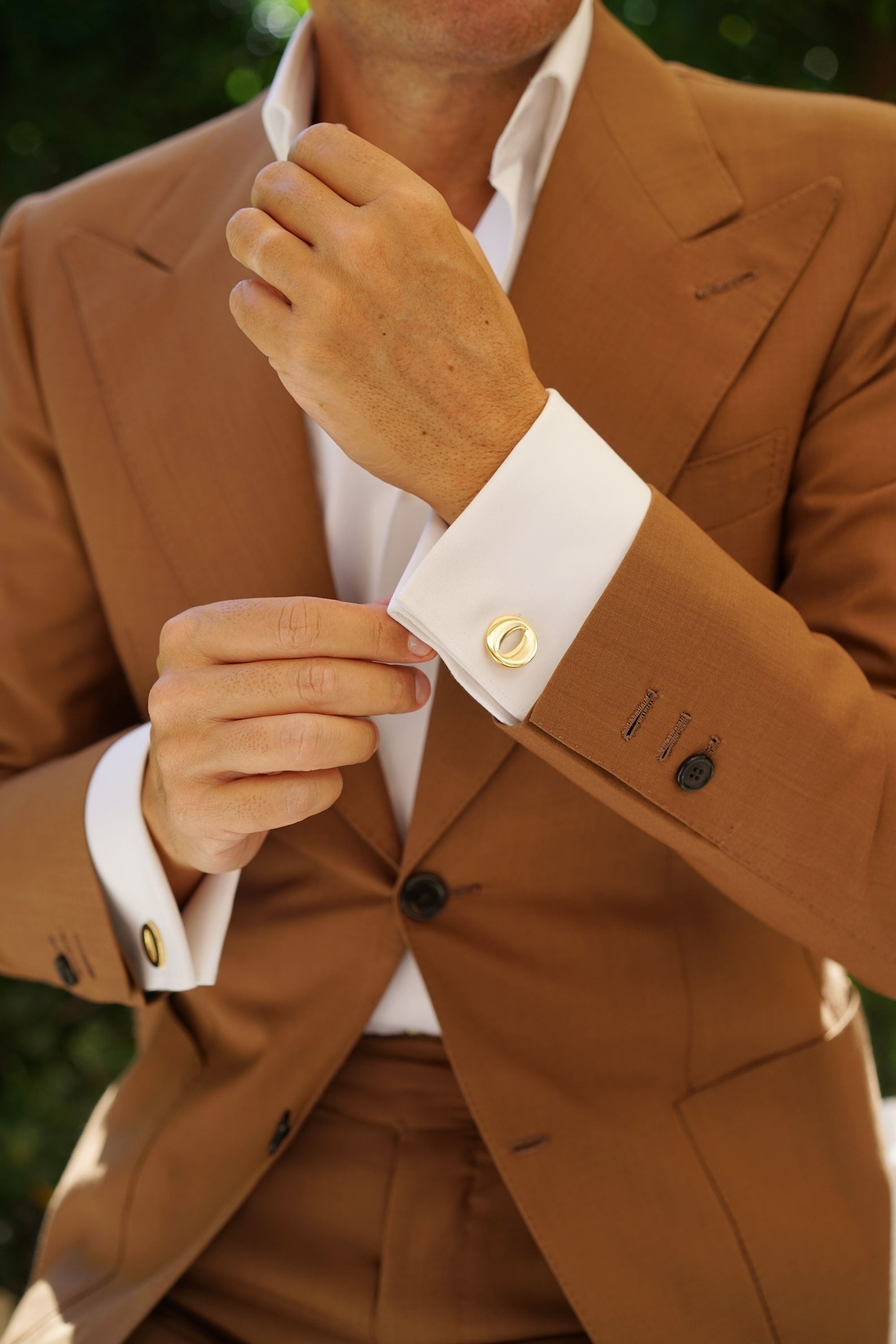 Letter O Gold Cufflinks