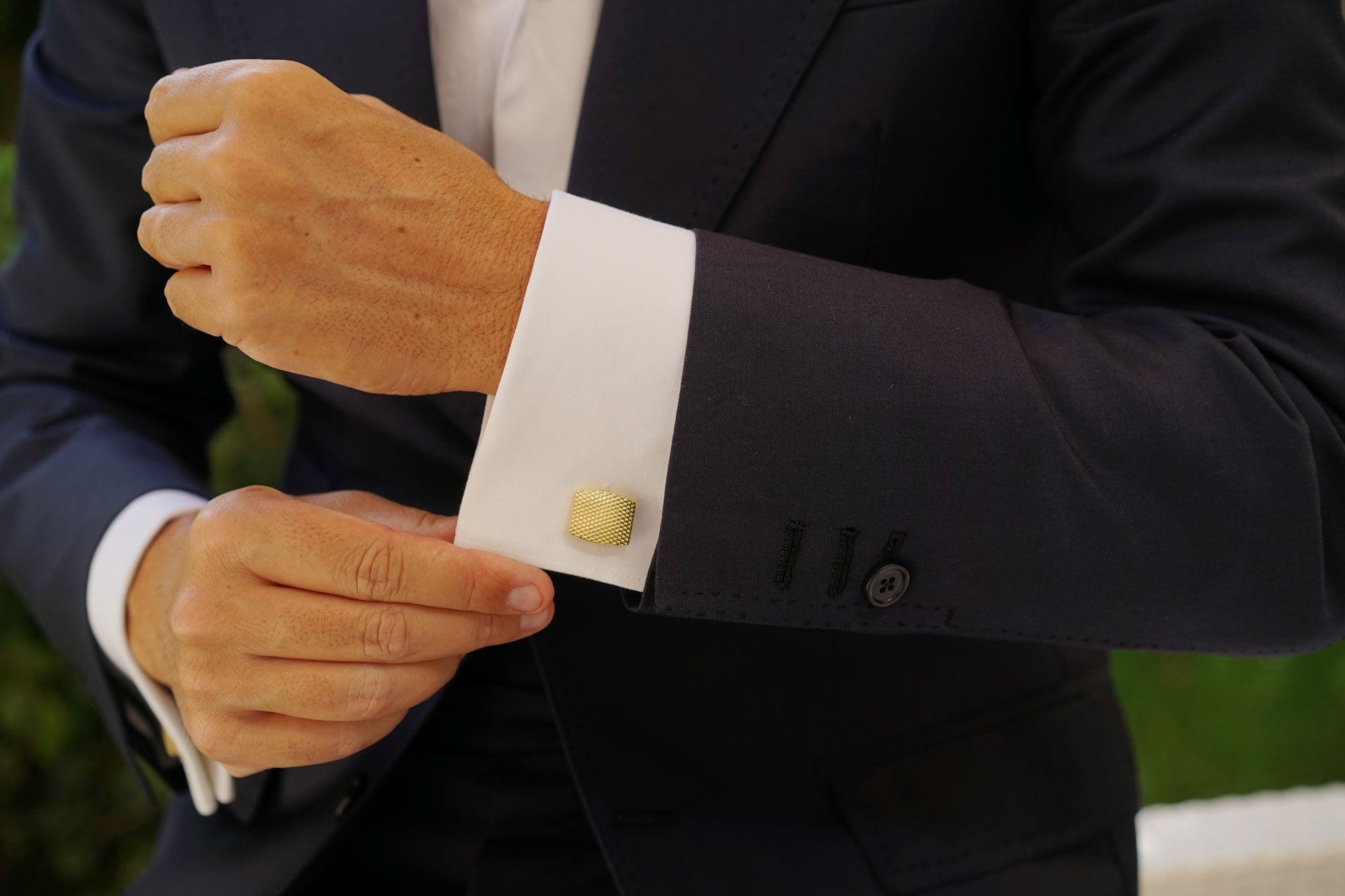 Honeycomb Gold Cufflinks