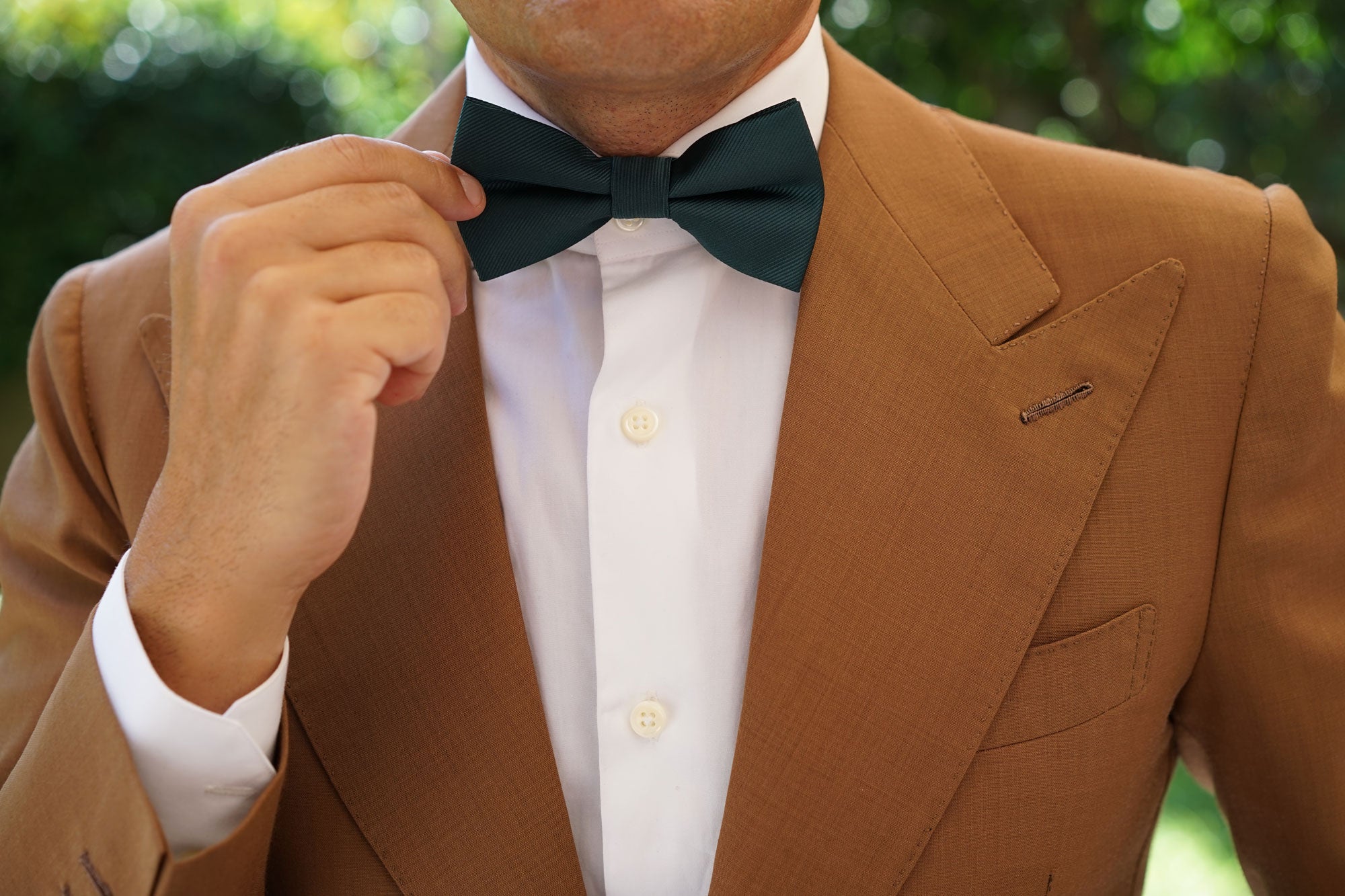 Juniper Dark Green Twill Bow Tie