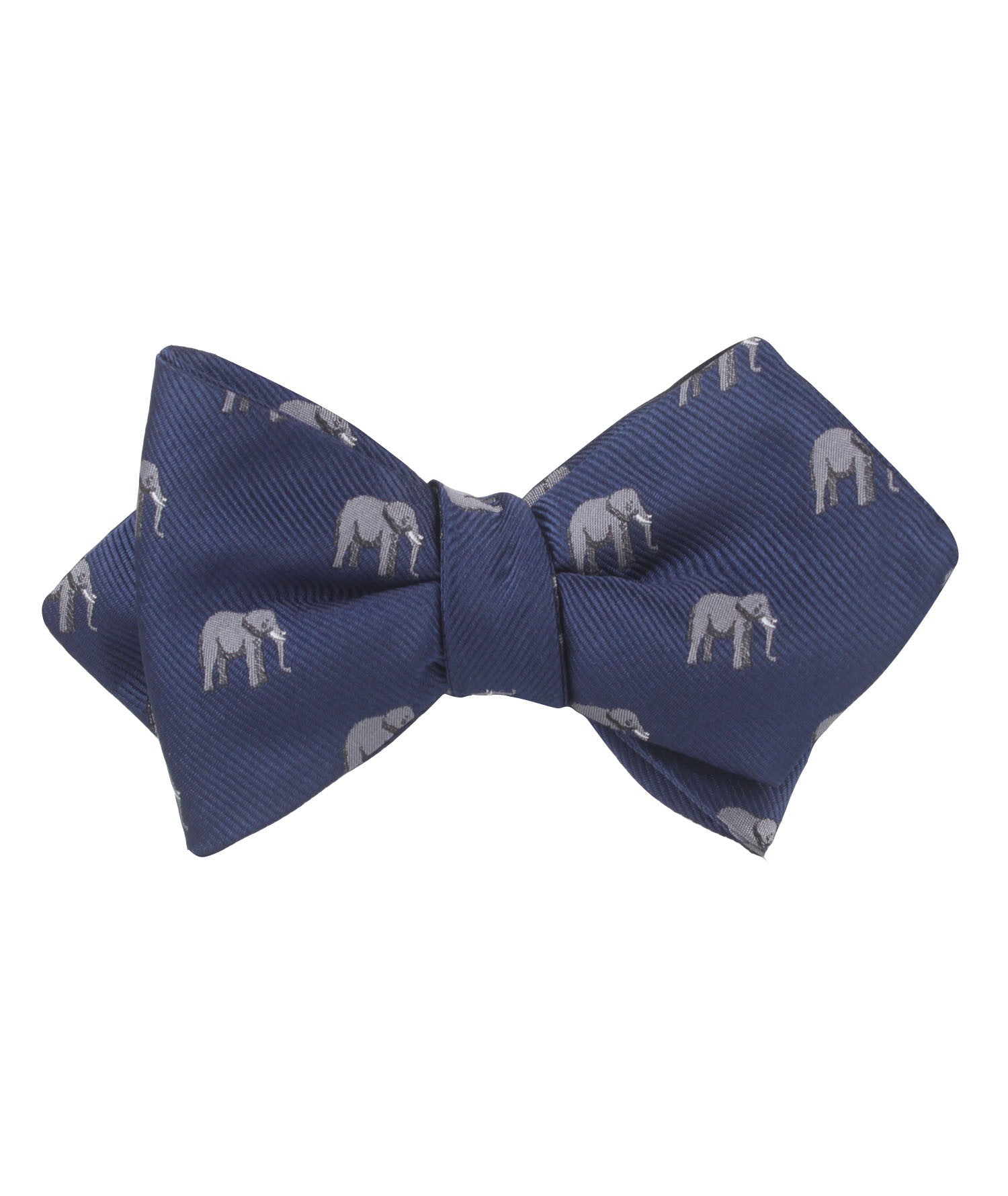 African Forest Elephant Diamond Self Bow Tie