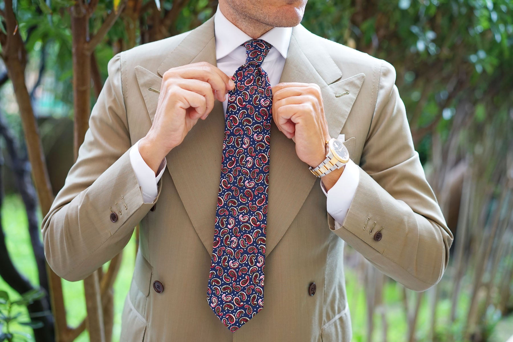 Prague Paisley Blue Floral Tie