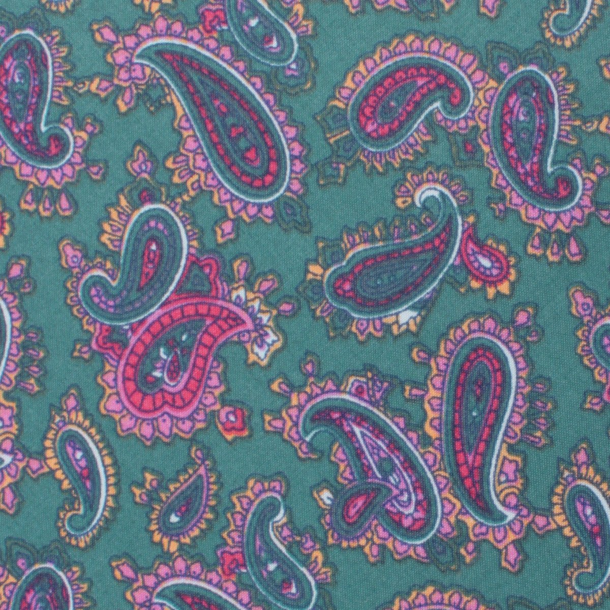 Fabric Swatch (Y288) - Hunter Green Isfahan Paisley