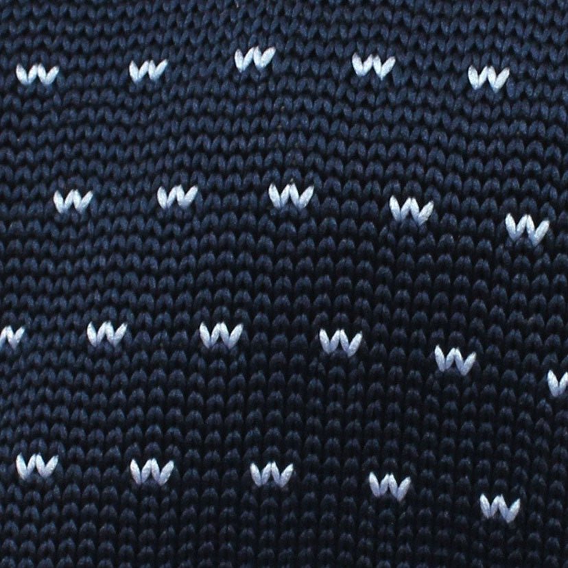 Navy Blue W M Knitted Tie