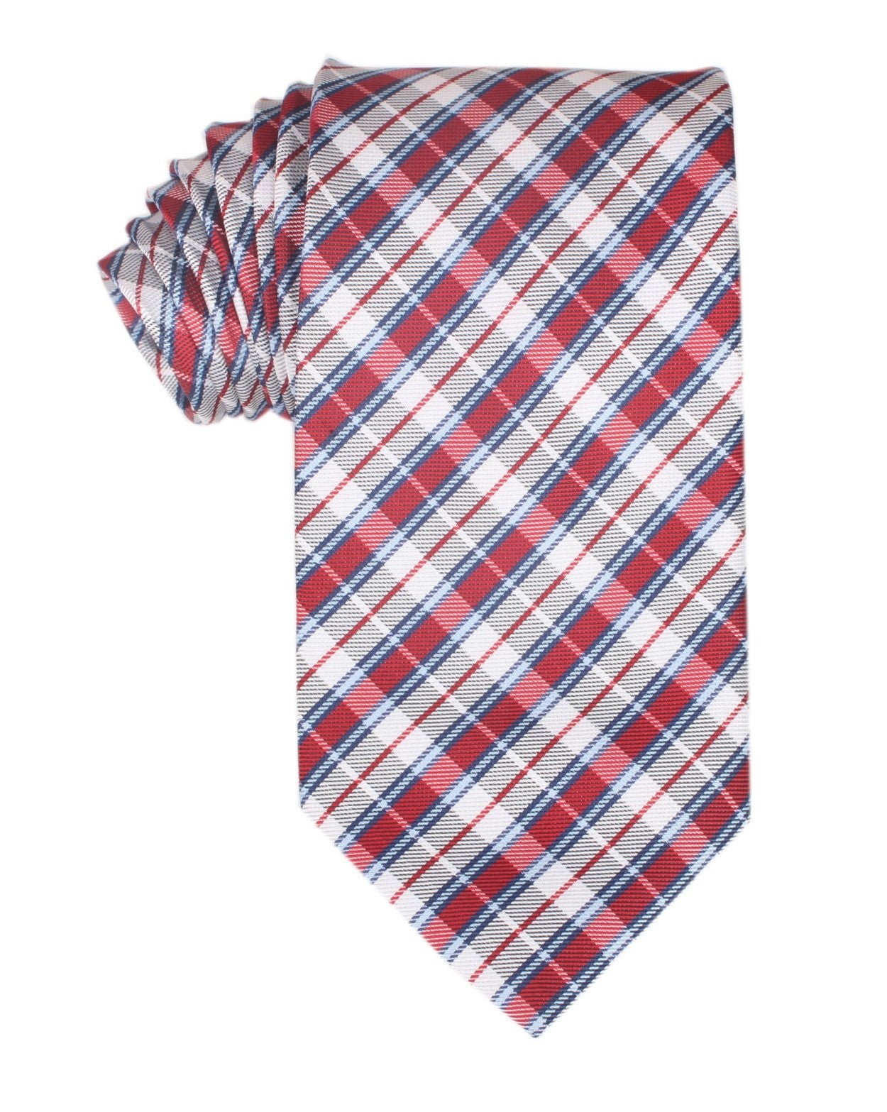 Tango Maroon with Blue Stripes Necktie