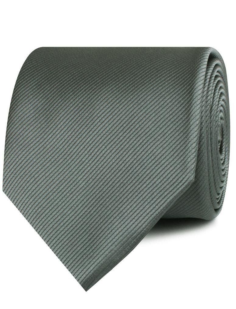 Soft Charcoal Crisp Twill Necktie