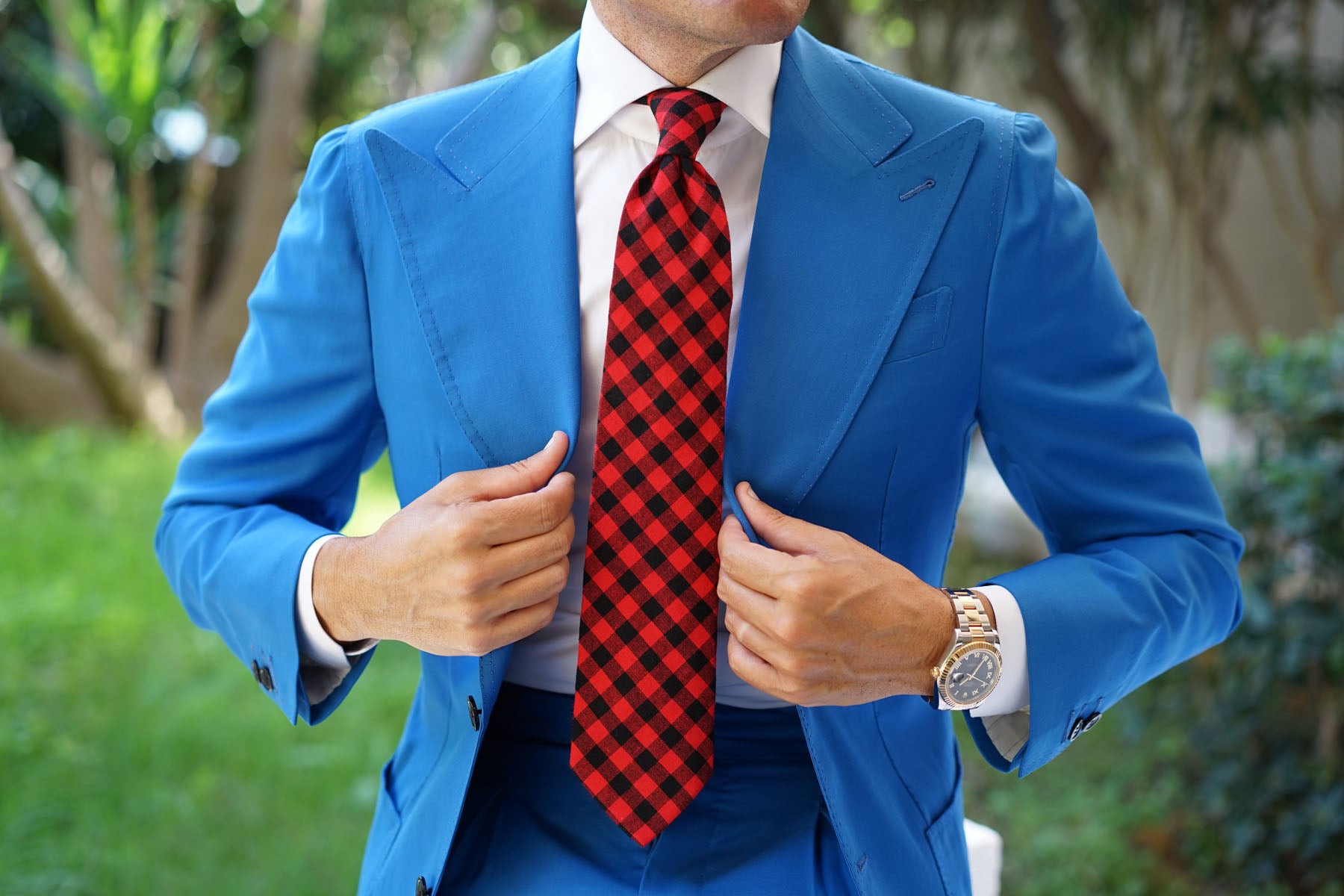 Red & Black Gingham Tie