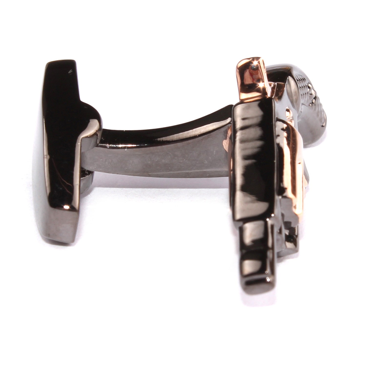 Dark Revolver Gun Cufflinks