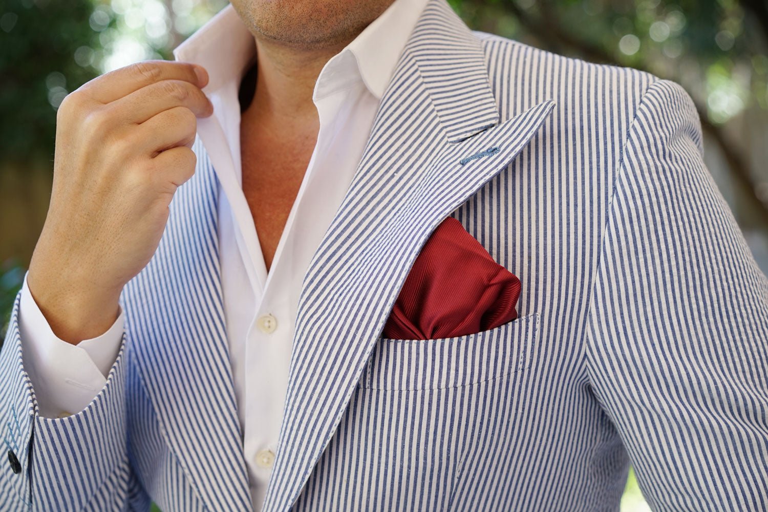 Merlot Burgundy Twill Pocket Square