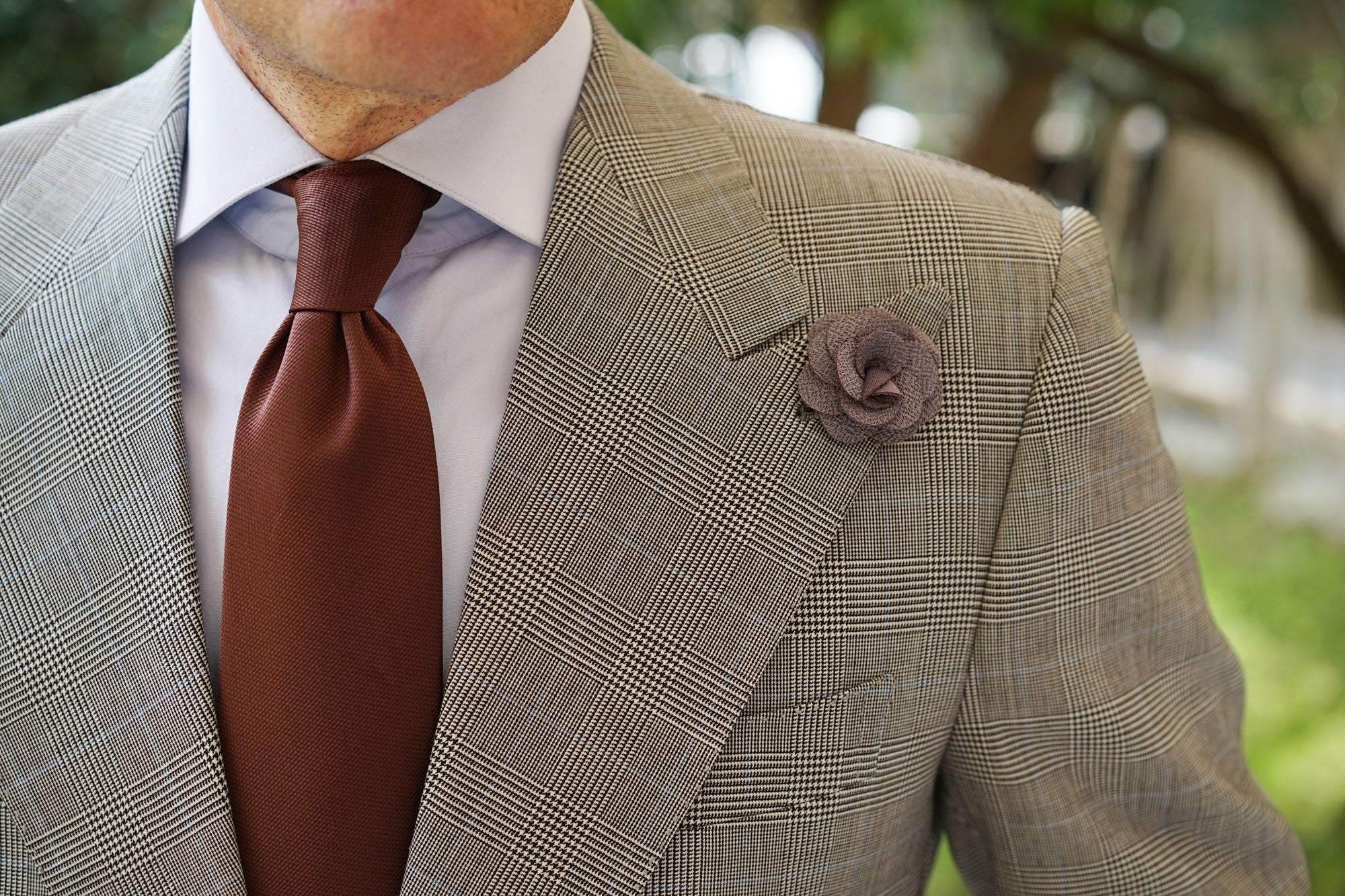 Charcoal Grey Lapel Flower