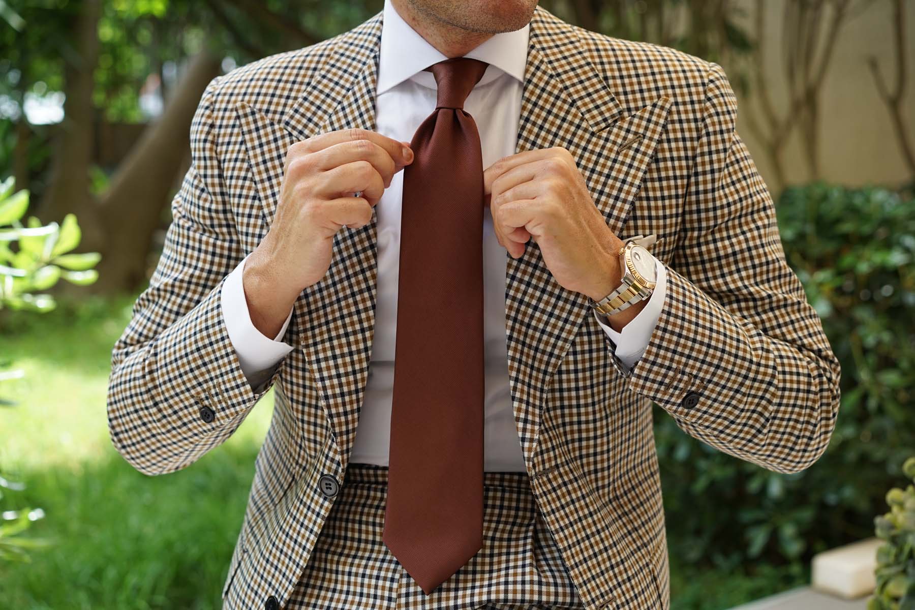 Chocolate Brown Twill Necktie